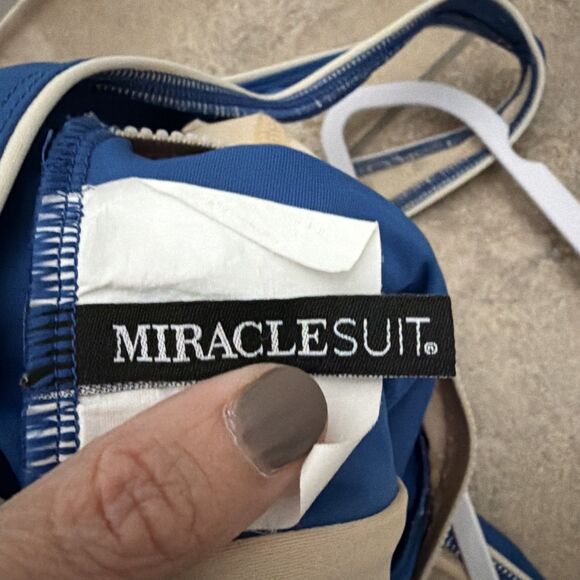 MiracleSuit Horizon One-Piece Swimsuit Blue Slimming Tummy Control *missing size - Picture 5 of 9